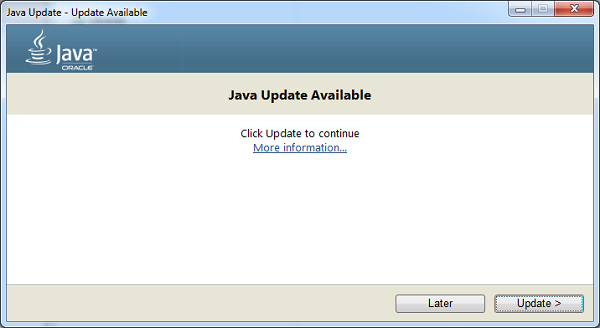 java update check
